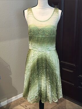Vintage Betsey Johnson Lime Green Lace Dress